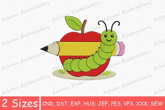 Apple Pencil Cute Caterpillar: An Embroidery Seller’s Review