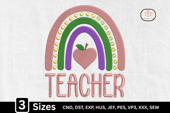 Apple Rainbow Teacher: A Designer’s Stitch Test