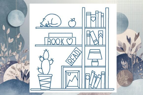Bookshelf 2 Line Art: Six Sizes Craft Fair Review