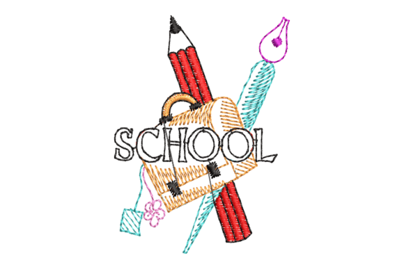 Classic School Supplies Embroidery Design Review