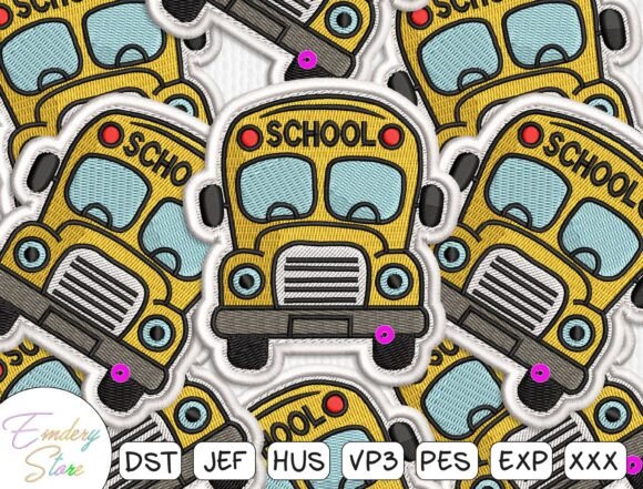 Classic Yellow School Bus Patch: Seasonal Embroidery Review